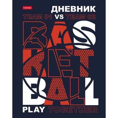 Universal diary for grades 1-11 basketball, solid cover, matte lamination, 3D varnish, 40 sheets