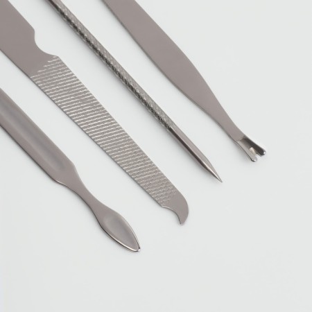 Manicure set "Lucy", 10 objects, leatherette-cherol, menthol color-5