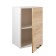 Hinged cabinet 400 Simps, 400x300x600, oak gold craft/white