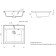 Paola Roma sink, half -around, 50 cm, rectangular
