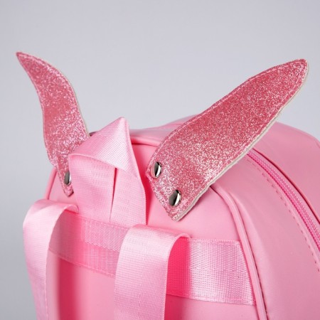 Baby backpack for girls with sparkles "Bunny", Removable elements, 27x23x10 cm-4