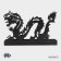 Magistro “Dragon” napkin, 14 × 4 × 9 cm, black color