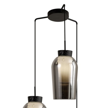 Mantra Nora, E27, 3x20W chandelier, black color, marble