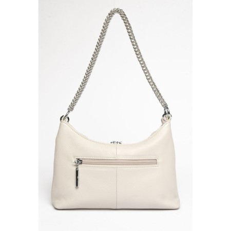 Bag Cross-Body Women's, genuine leather, Ludor beige, 26x5x17 cm-2
