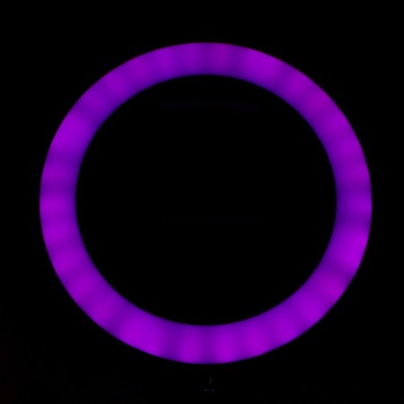 LED ring lamp RJ33, lamp 32 cm, colored backlight, 10 watts-19