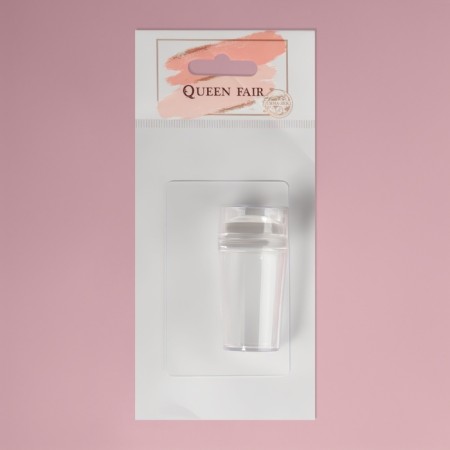 Stamping set, 2 items: a stamp with a lid, scraper, color transparent color-5