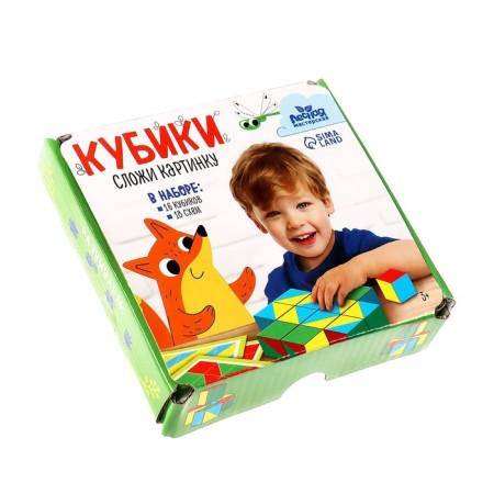 Cubes "Fold the picture", tasks in the kit-5