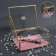 Organizer for storage "Crystal", with a lid, glass, 1 section, 20 × 16.8 × 9 cm, the color is transparent/copper/pink