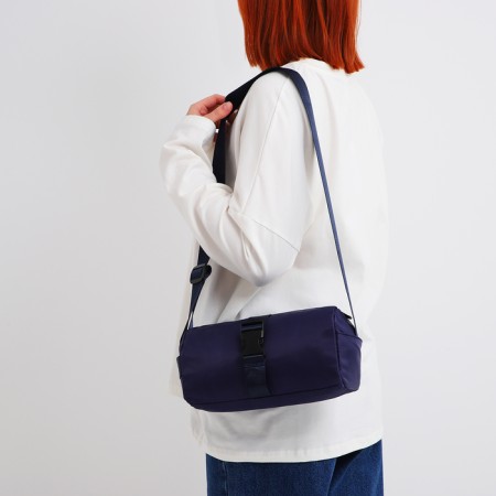 Youth bag with a zipper, blue color-2