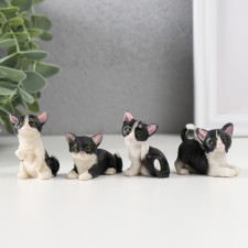 Сувенир полистоун "Чёрно-белый котёнок" МИКС 2,2х3х4,4 см
