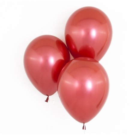 Latex ball 12 "Reflex, chrome, set 50 pcs., Red color-2