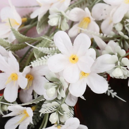 Artificial flowers "Spring aroma" 4.5x51 cm, white-1
