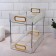 Organizer for storing cosmetics/accessories, two -level, with handles, 31 × 20 × 29 cm, black/silver color