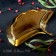 Ceramic serving dish "Golden Leaf", 23 × 23 cm, gold color