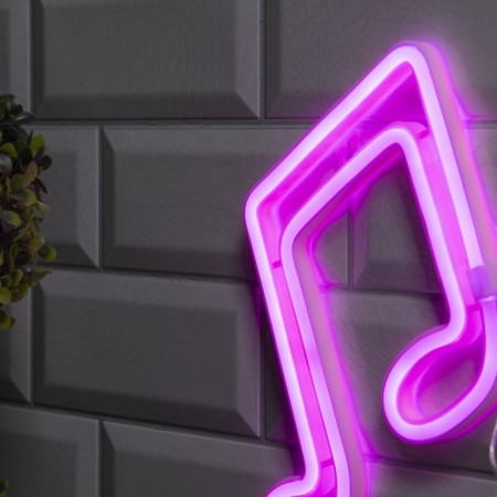 Neon sign "Notes" 19 × 21 cm, AAX3 batteries (not in the kit), USB, glow pink-2