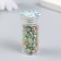 Decor "Semiobusins ​​and rhinestones. Gradient Blue Cream" D = 6 mm 10 g 200 pcs 5x2.5 cm mix