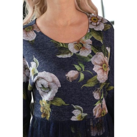 Women's dress, size 42, blue color-2