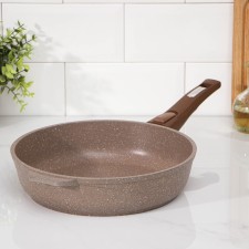 Granite Brown pan, d = 26 cm, anti -stick coating, removable handle, mix color