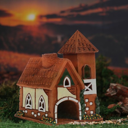 Aroma lamp house "August", 15 cm, handmade, mix-1