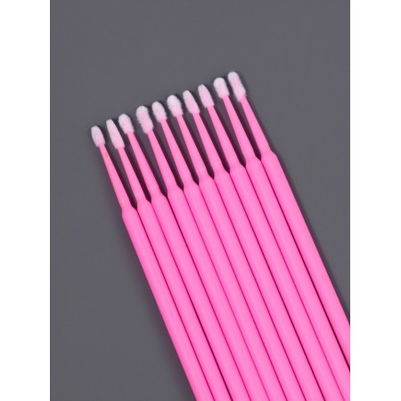 Micro -shoes for extensing and laminating eyelashes, set - 10 pcs, 9.5 cm, pink color-2