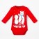Body with DL. Sleeve Kroshka I "Happy Winter", height 74-80 cm, red