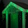 Garland "fringe" 3 × 0.6 m, IP44, UMS, transparent thread, 160 LED, green glow, 220 V