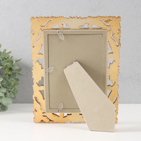 Polystone photo frame 10x15 cm "Antei" red with gold 17.3x1.5x22.2 cm-3