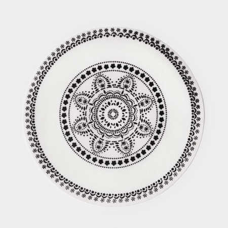 Serving napkin "Michendi", 38 × 38 cm, black and white color