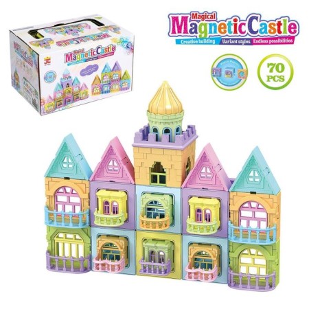 Magnetic designer "Castle", 70 parts