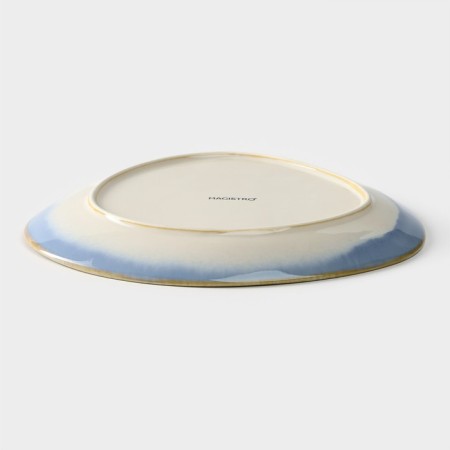 Porcelain dish for feeding Magistro "Paveti", D = 20.5 cm, Blue color-2