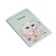 Notepad A7, 40 sheets in a cage, on the crest "Cat with a donut", cover coated cardboard, uf-lak, block 65 g/m2