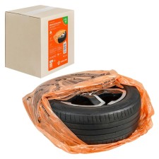 Bags for wheels R12-19, 100 pcs in a box, 105x105 cm, 15 μm, orange. AO-PWC-15-05