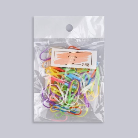 Hair silicone gum, set, d = 2 cm, 50 pcs, multi -colored-4