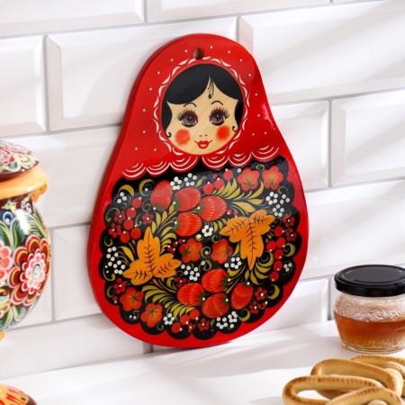 Defense board "Matryoshka", 20 × 26 cm, Khokhloma