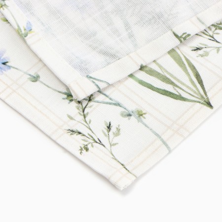 Apron "Ethel" Wild Flowers 60x70cm, 100% HL, reps 220 g/m2-4