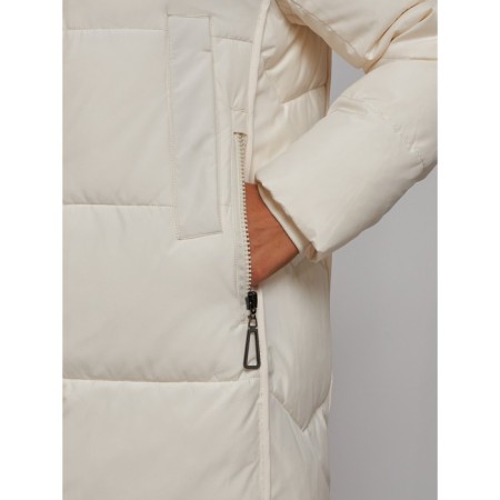 Coat insulated winter female, size 46, color light-beige-10