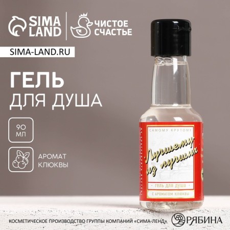 New Year's shower gel in a vodka bottle bottle, 100 ml, cranberries, new year