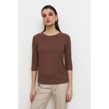 Female jumper Eliseeva Olesya, size 56, brown color