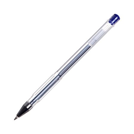 Gel pen 0.5 mm, blue rod, transparent body-1