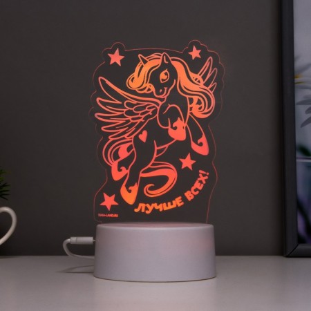 Sensor lamp "Best of all" LED 7 USB flowers/from the batteries white RISALUX-3