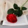 Artificial flowers "rose lady cascade, with spikes" 57x8 cm, red
