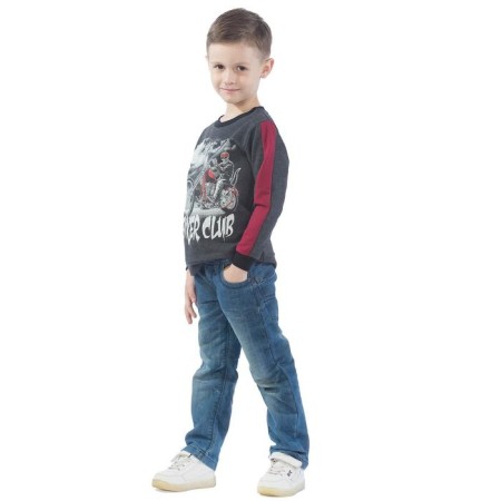 Svitshot for boys Biker Club, height 116 cm, color anthracite-1
