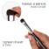 Premium makeup brush, 16.5 cm, black color