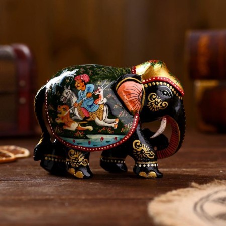 Souvenir tree "painted elephant" 10x6.5x12 cm-2