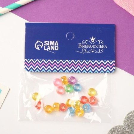 Hair cuffs "Nicky" (set 20 pcs +/- 3 pcs) classic transparent, 0.4x0.4 cm, mix-1