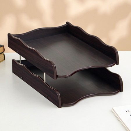 Organizer 2 sections, for papers, wenge, 25x35x16 cm