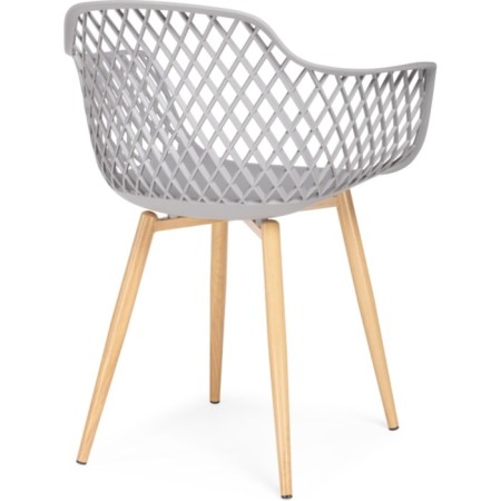 Plastic stool Rikon metal/plastic, natural/gray 58x45x79 cm-3
