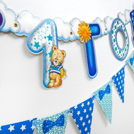 A set of 2 garlands "I am 1 year"-2