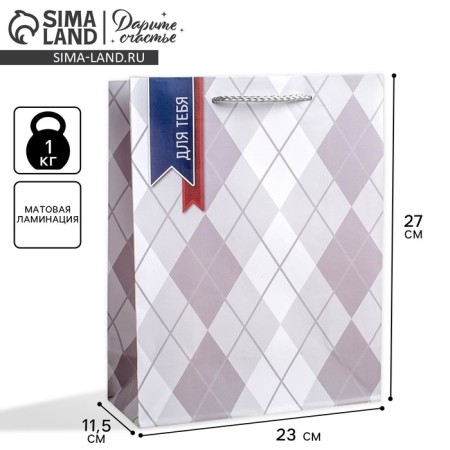 Gift laminated vertical, packaging, “for you”, ml 23 x 27 x 11.5 cm