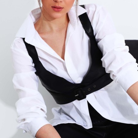 Portup - an bodice on the buttons, the color is black